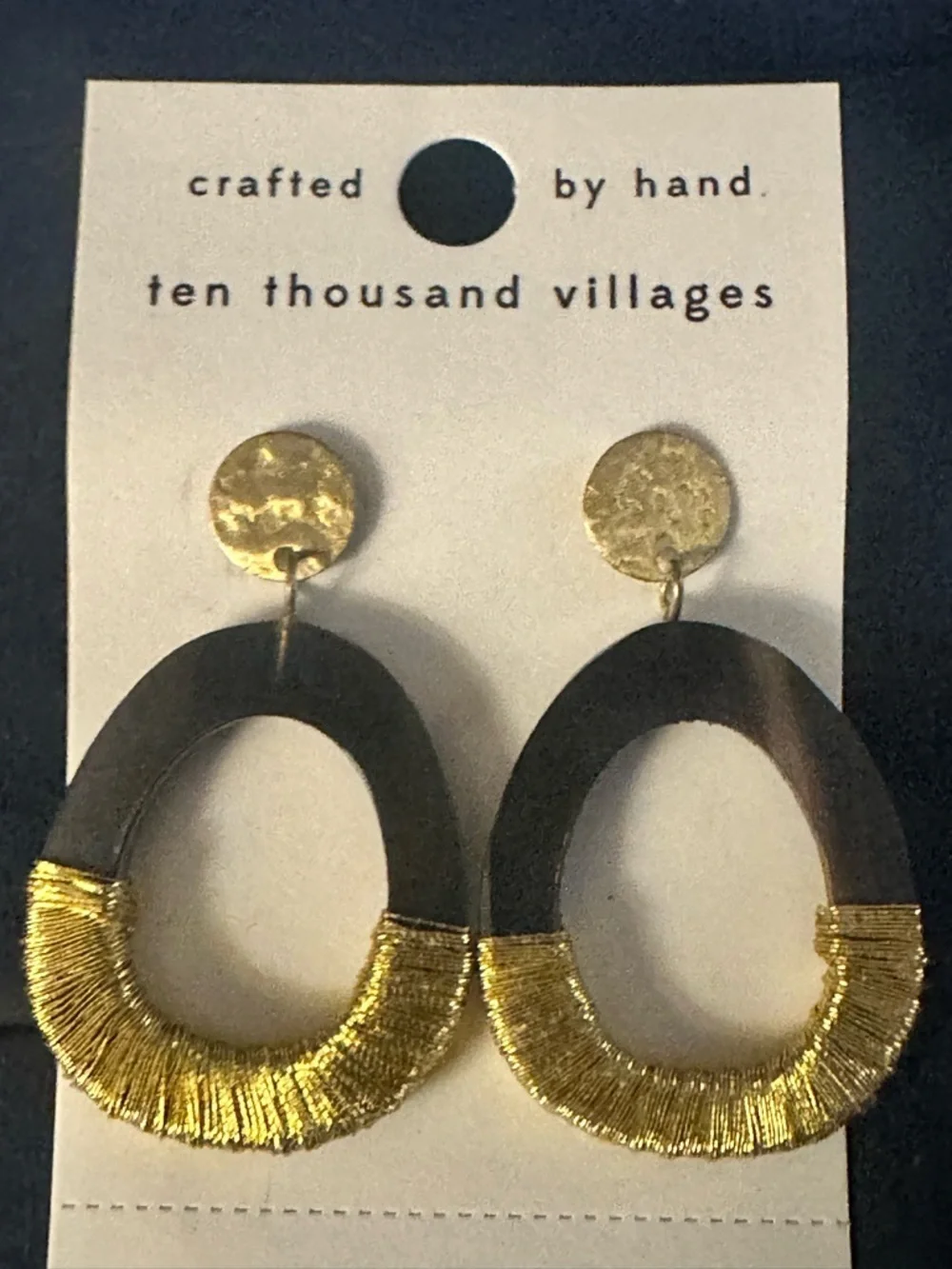 Ten Thousand Villages Duotone Drop Earrings